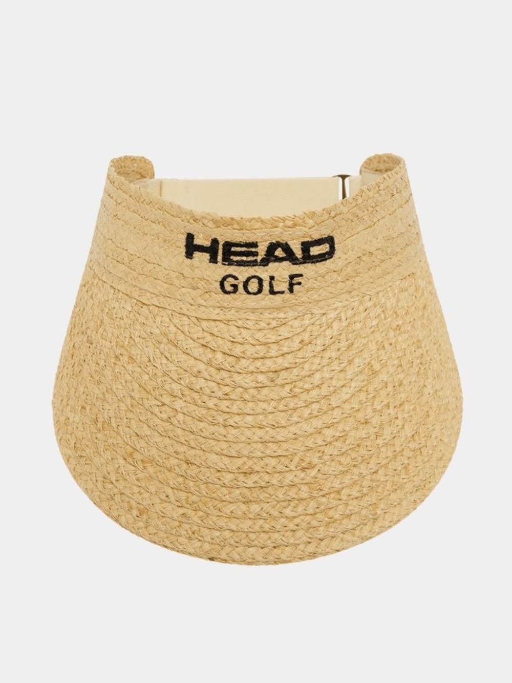 HEAD Golf Raffia Visor Natural Beige Sun Hat Adjustable NWT MSRP $65